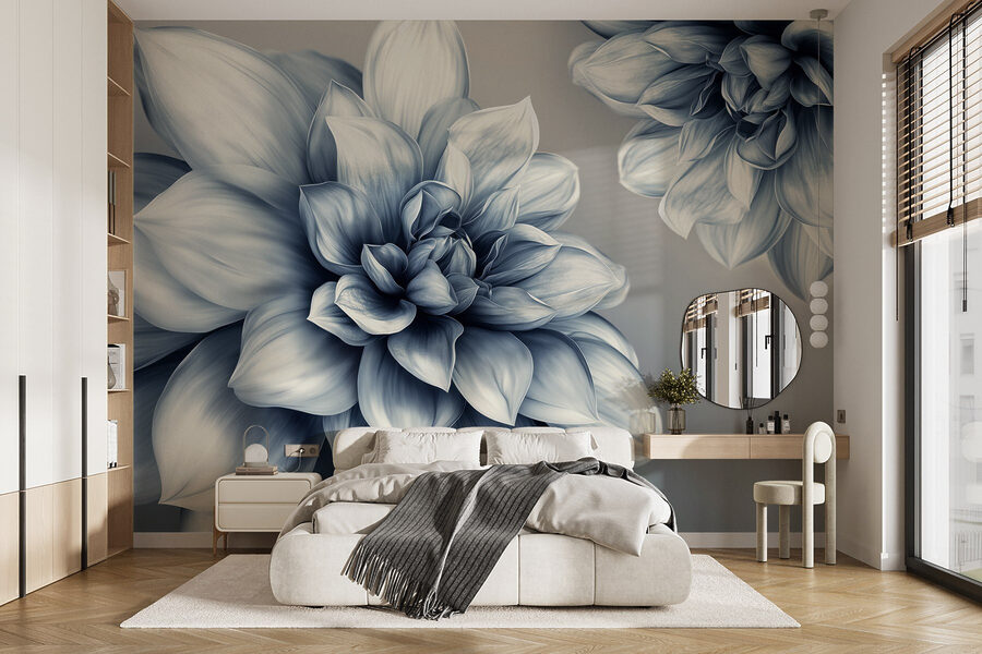 Design floral élégant dans des tons monochromes