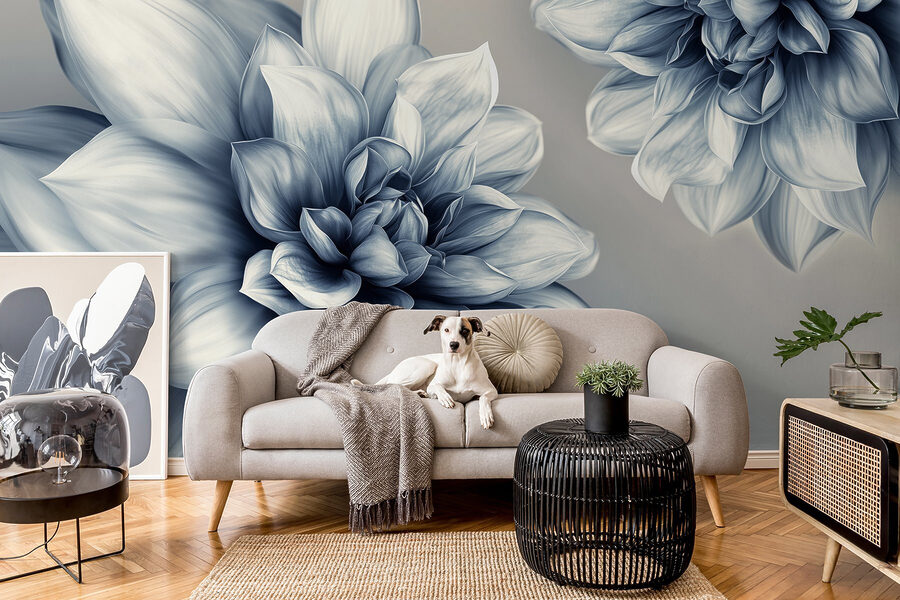 Design floral élégant dans des tons monochromes