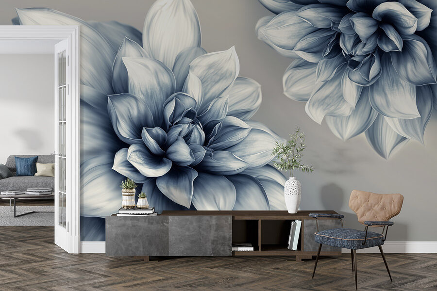 Design floral élégant dans des tons monochromes