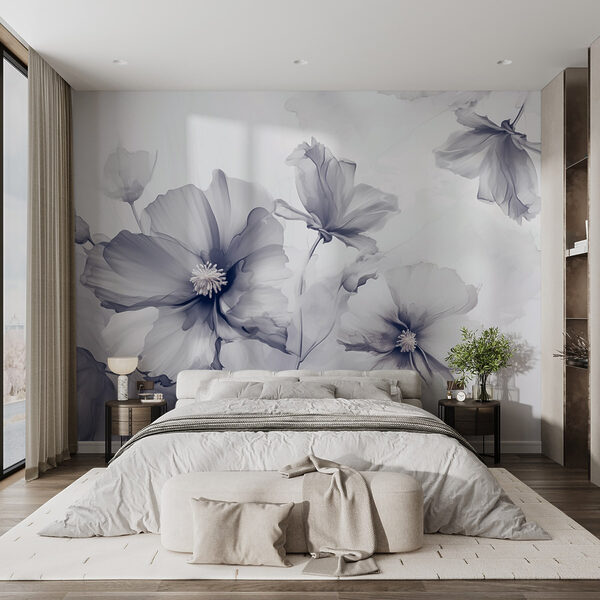 Groupe de fleurs sur fond blanc Groupe de fleurs sur fond blanc