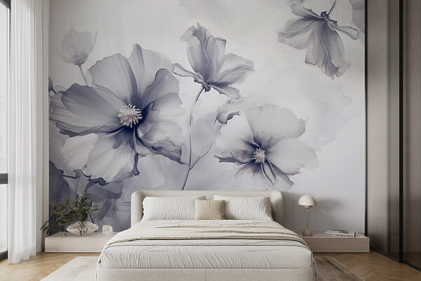 Groupe de fleurs sur fond blanc Groupe de fleurs sur fond blanc