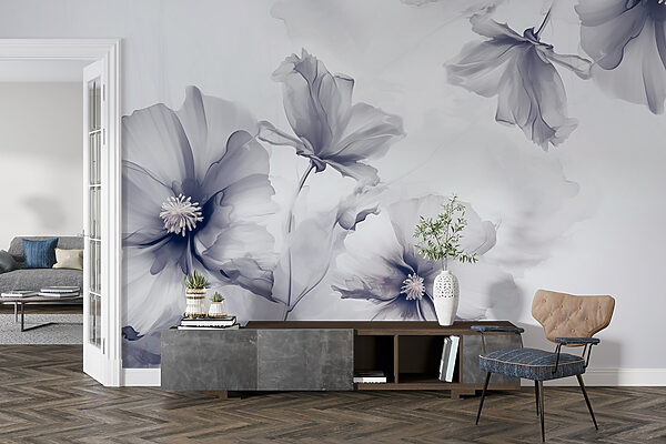 Groupe de fleurs sur fond blanc Groupe de fleurs sur fond blanc