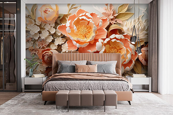 Groupe de fleurs sur une surface blanche Groupe de fleurs sur une surface blanche