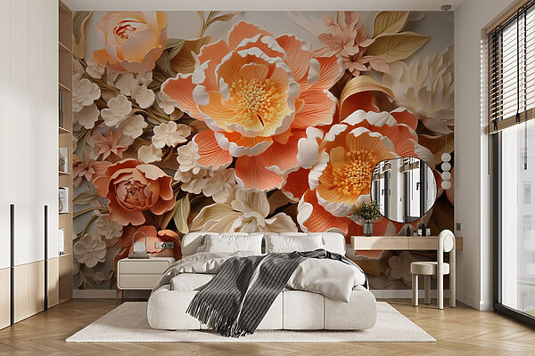 Groupe de fleurs sur une surface blanche Groupe de fleurs sur une surface blanche