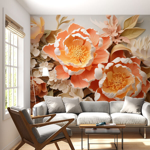 Groupe de fleurs sur une surface blanche Groupe de fleurs sur une surface blanche