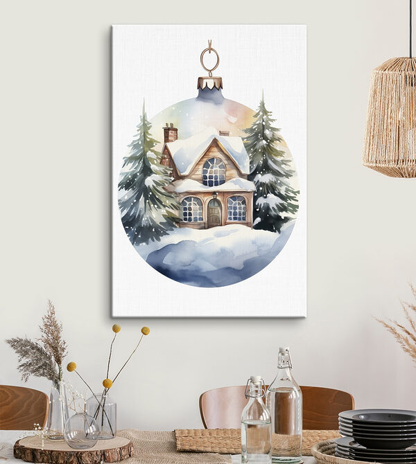 Aquarelle d'une maison dans la neige Aquarelle d'une maison dans la neige
