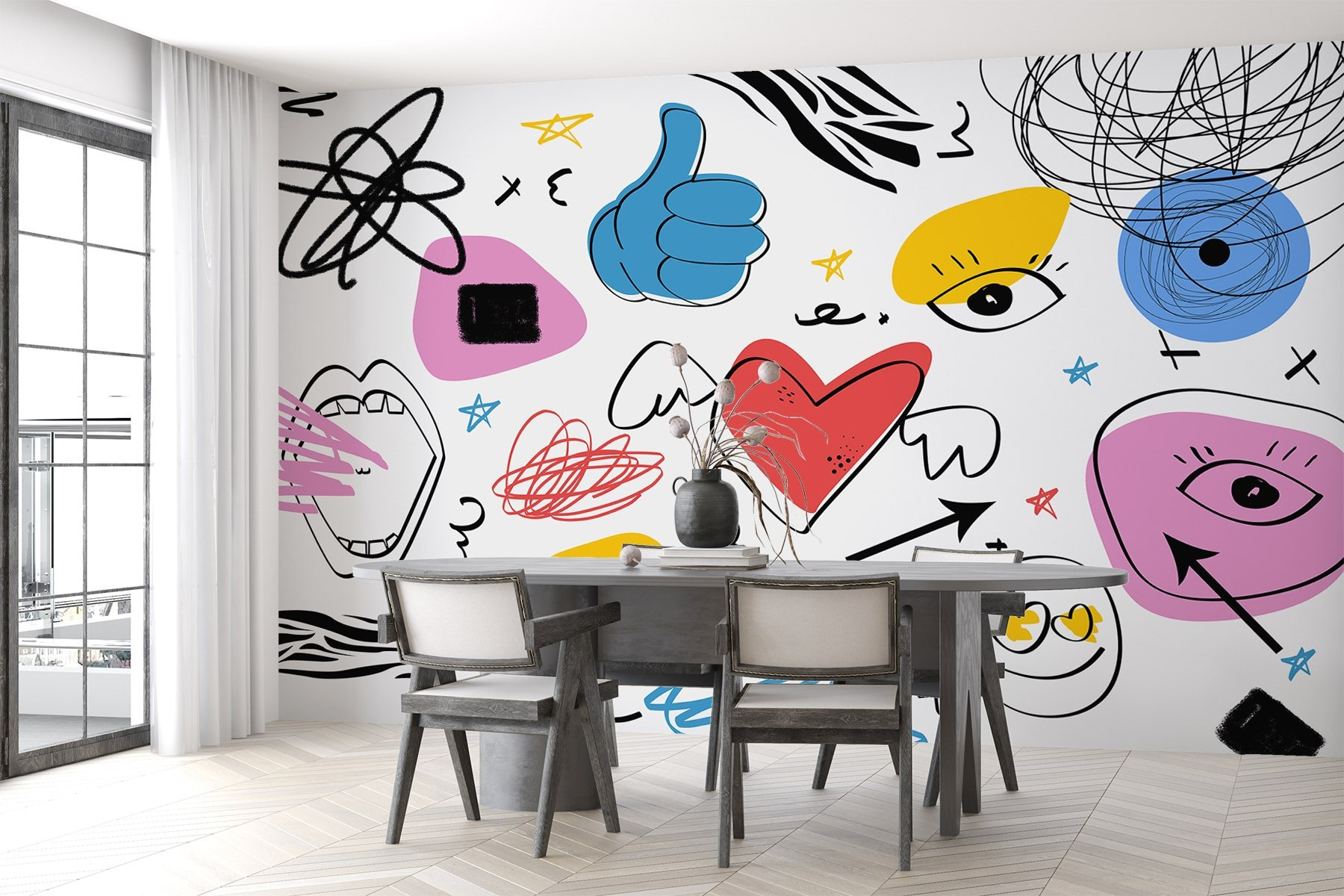 Collection of different colored objects Collection of different colored objects