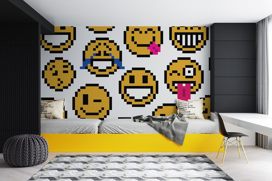 Groupe de smileys jaunes