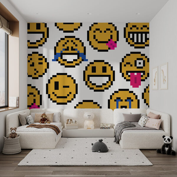 Groupe de smileys jaunes Groupe de smileys jaunes