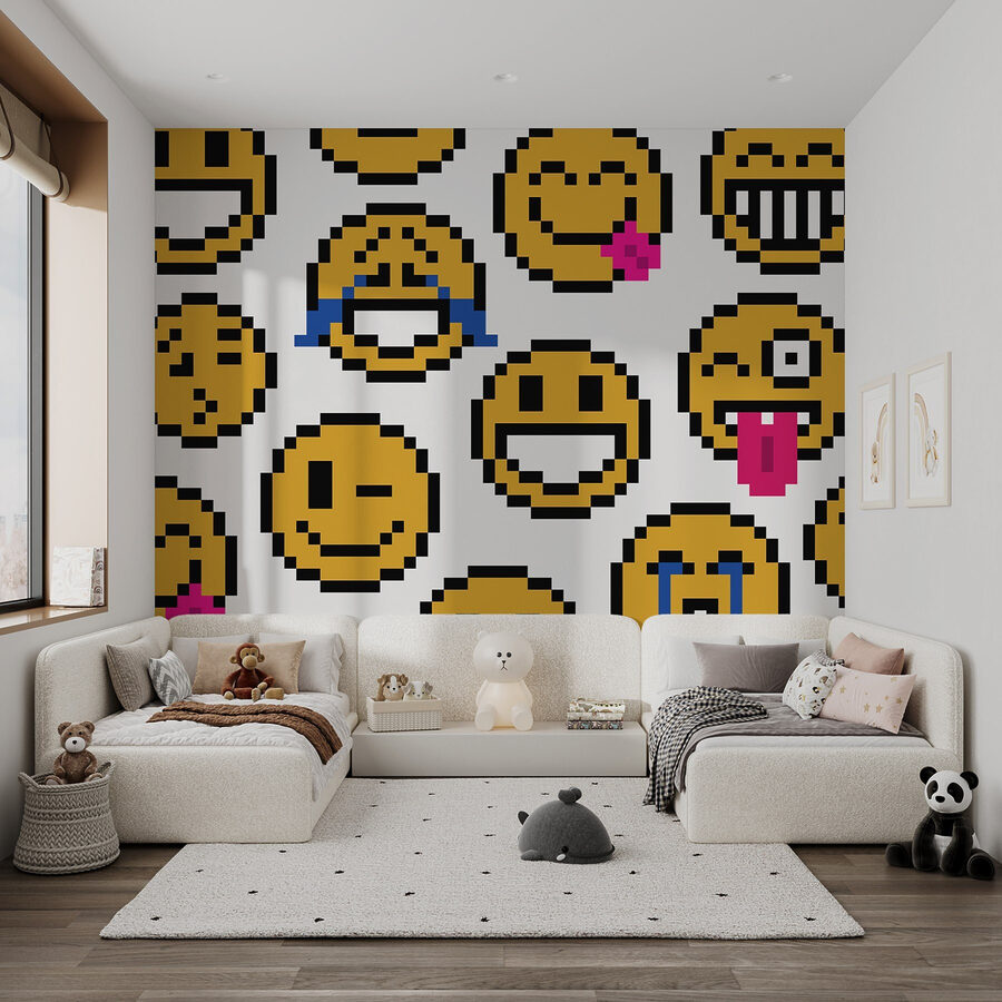 Groupe de smileys jaunes