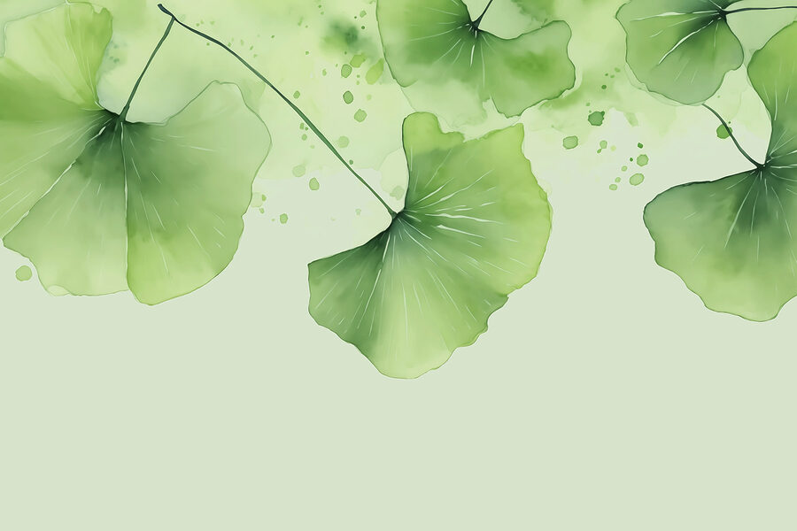 Papier peint Feuilles vertes élégantes dans des tons doux – Image 3