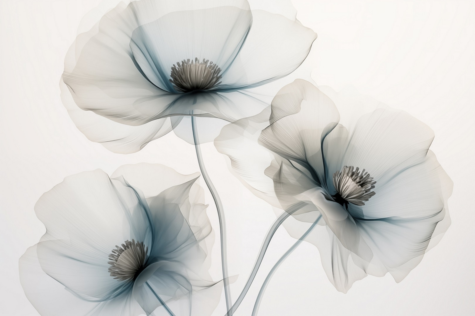Group of flowers with light blue petals Group of flowers with light blue petals