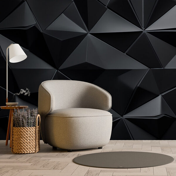 Motif triangulaire noir et gris Motif triangulaire noir et gris