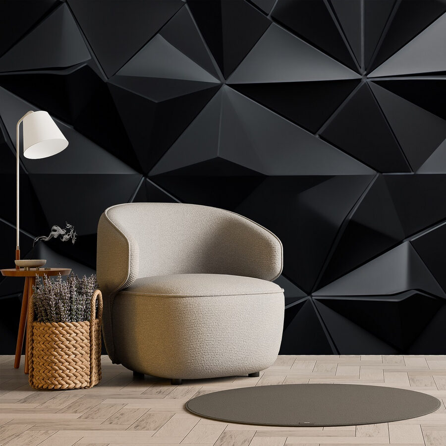 Motif triangulaire noir et gris
