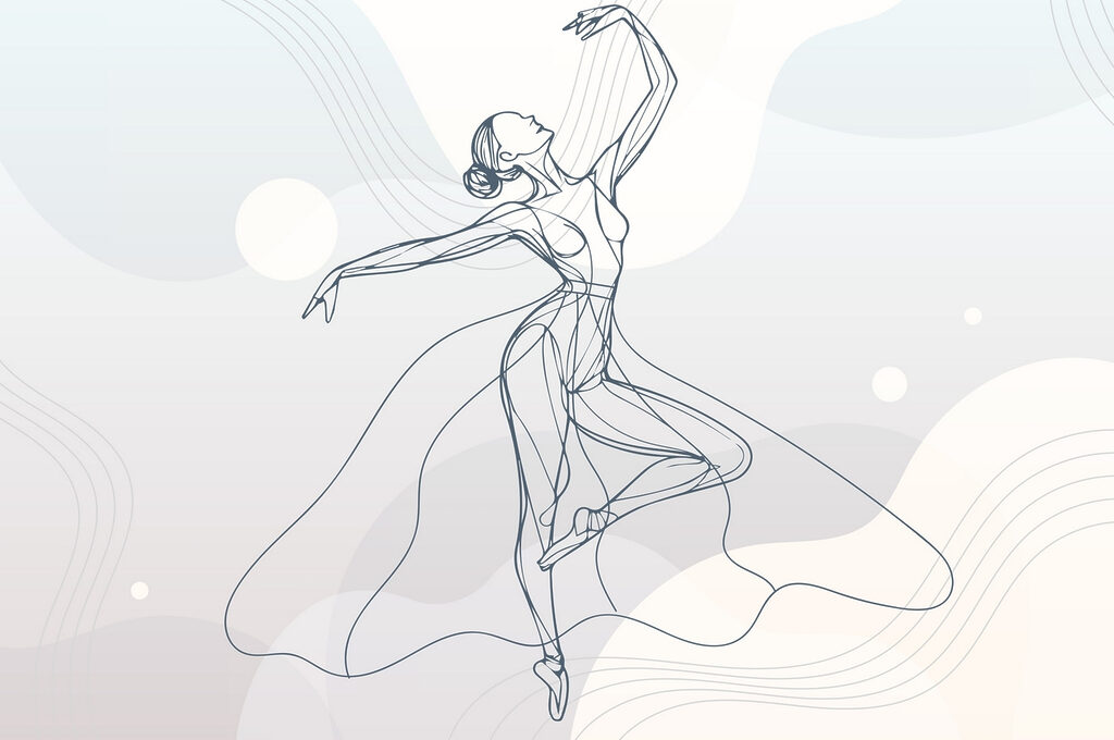 Dessin d'une femme qui danse Dessin d'une femme qui danse