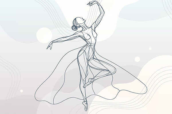 Dessin d'une femme qui danse Dessin d'une femme qui danse