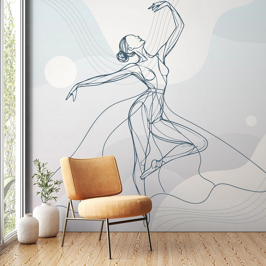Dessin d'une femme qui danse
