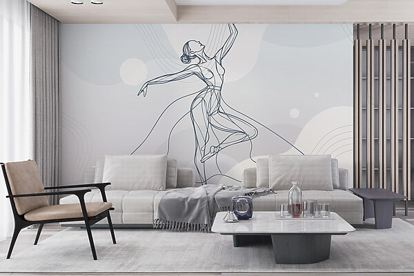 Dessin d'une femme qui danse Dessin d'une femme qui danse