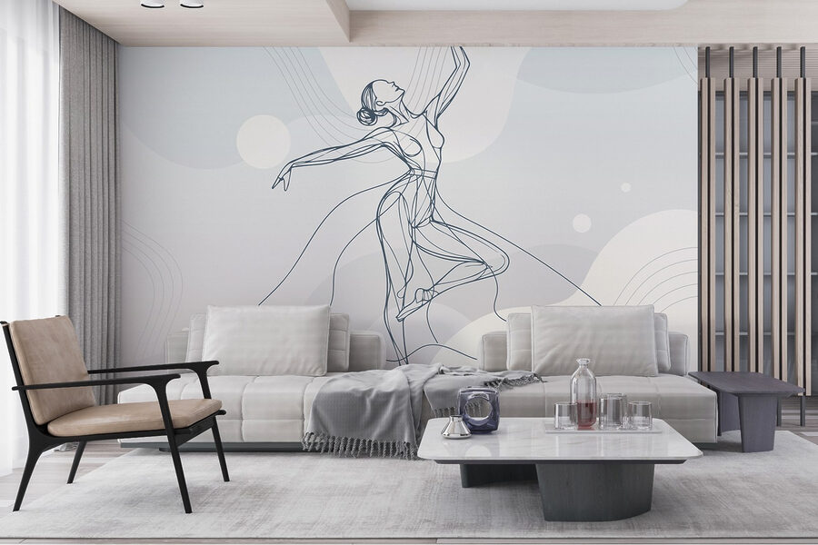 Dessin d'une femme qui danse