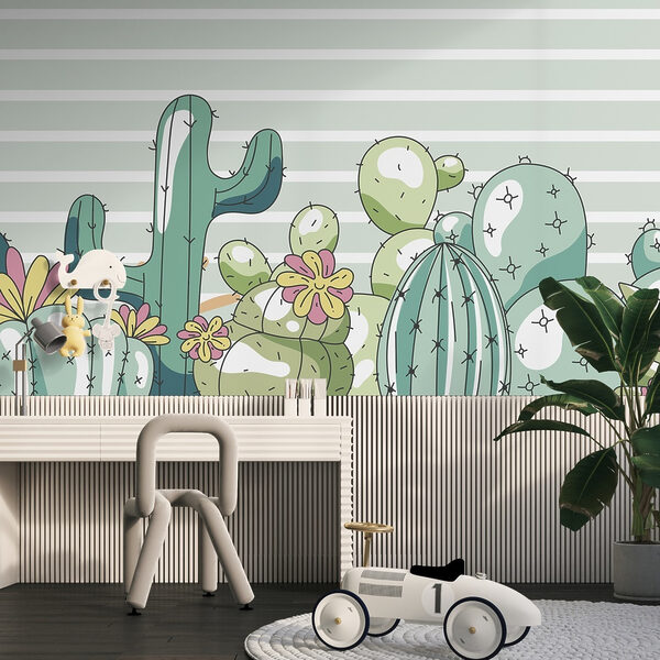 Groupe de cactus avec fleurs Groupe de cactus avec fleurs
