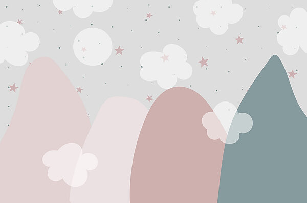 Paysage avec nuages et étoiles Paysage avec nuages et étoiles