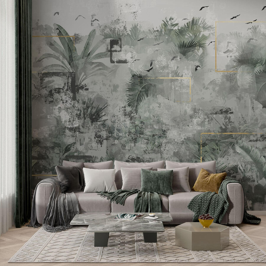Peinture d'une forêt tropicale