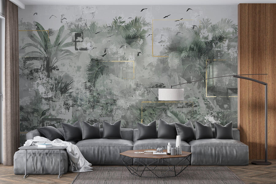 Peinture d'une forêt tropicale