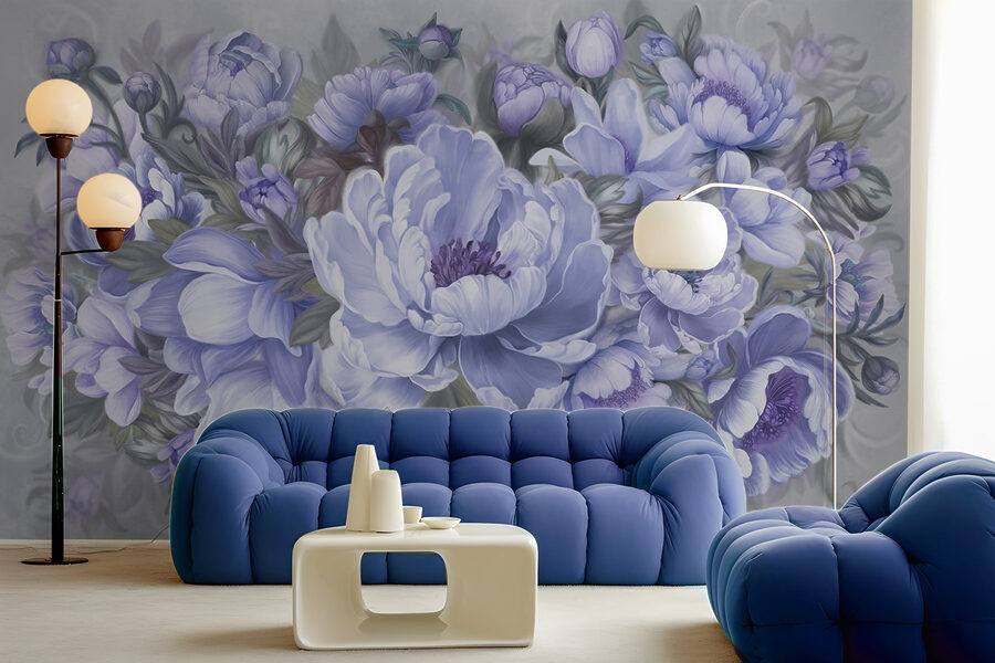 Peinture de fleurs et de feuilles