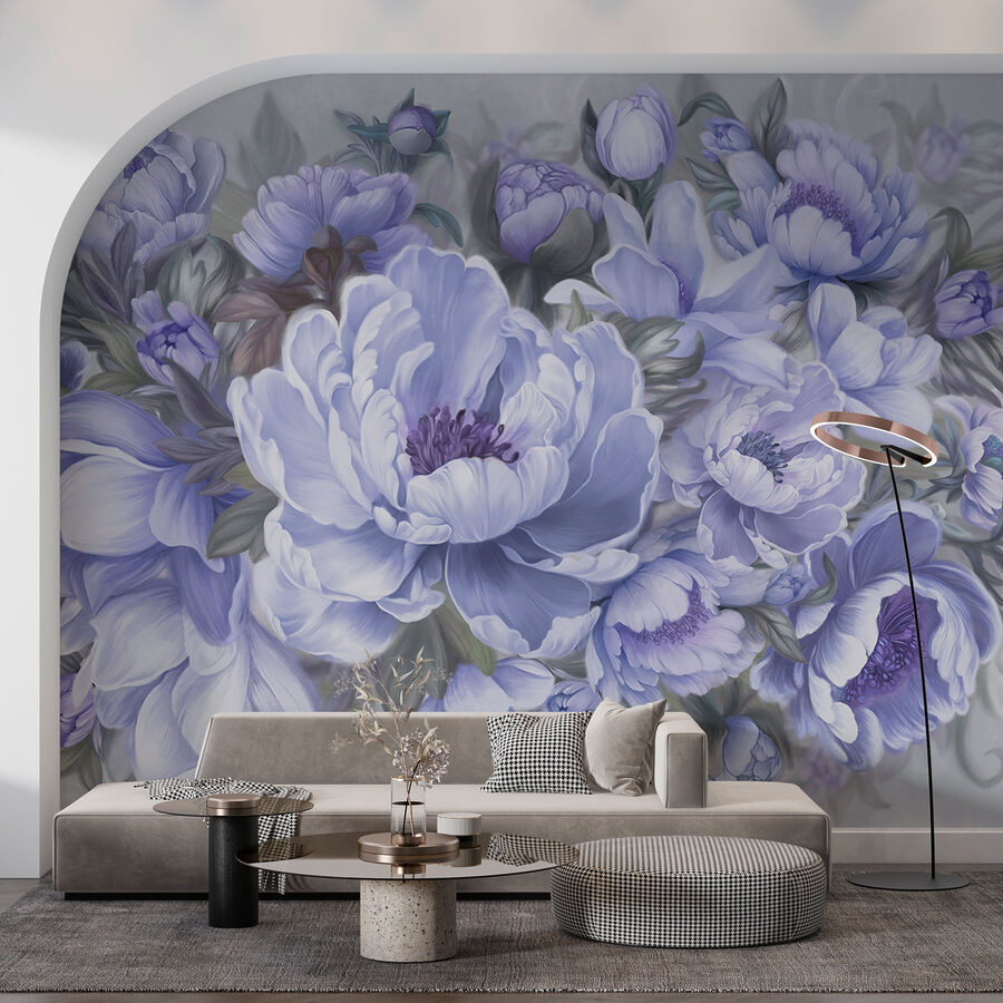 Peinture de fleurs et de feuilles
