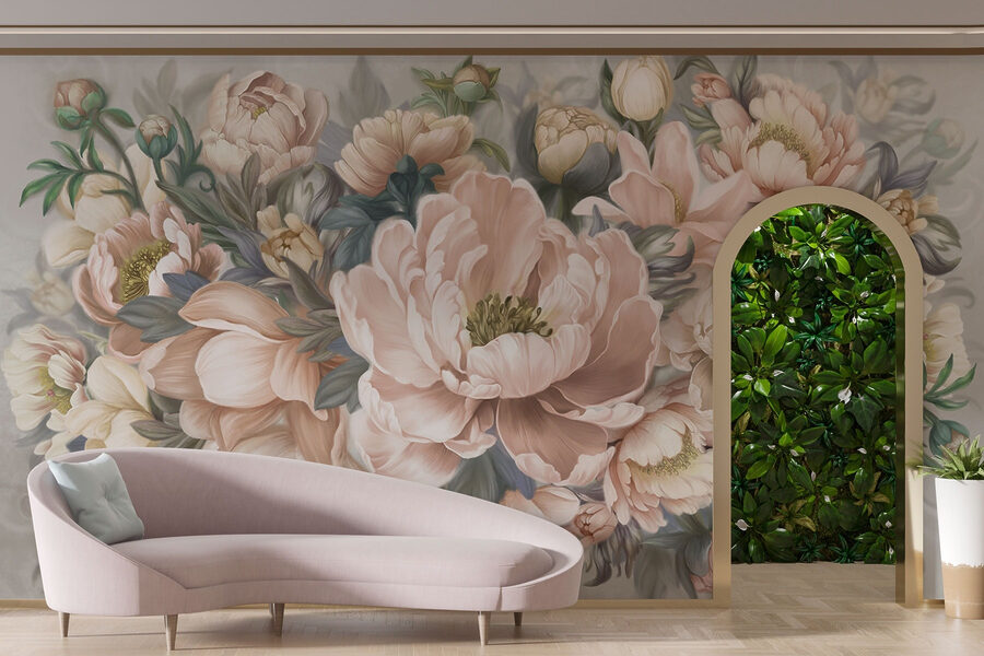 Fleurs délicates dans des tons pastel doux