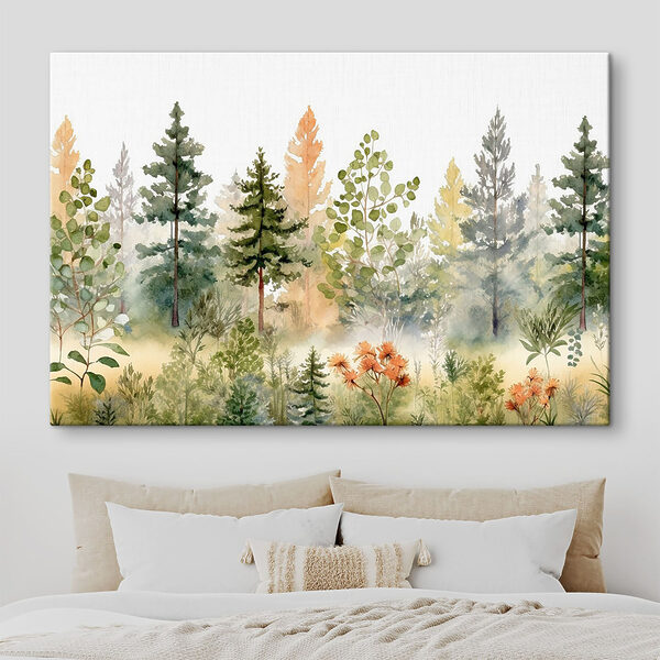 Aquarelle d'arbres et de plantes Aquarelle d'arbres et de plantes