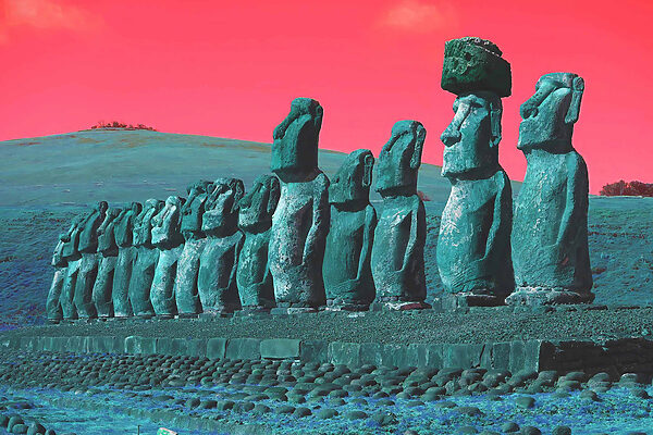 Groupe de statues en rangée Groupe de statues en rangée