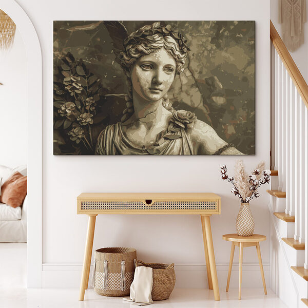 Tableaux Statue de femme avec des plumes dans les cheveux (UGS : s38552) Tableaux Tableaux Statue de femme avec des plumes dans les cheveux (UGS : s38552)