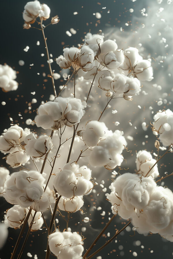Des fleurs duveteuses qui dansent dans l'air Des fleurs duveteuses qui dansent dans l'air