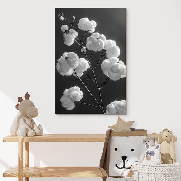 Plante avec boules de coton Plante avec boules de coton