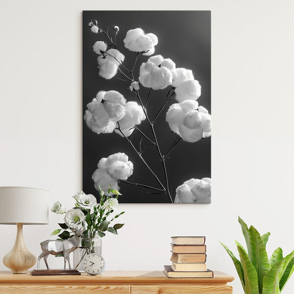 Plante avec boules de coton Plante avec boules de coton