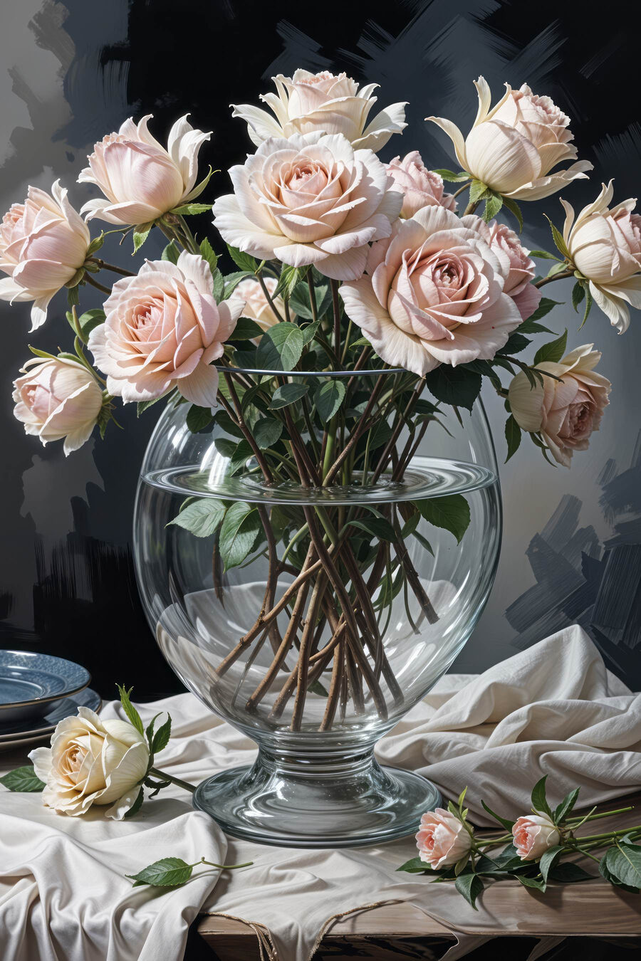 Vase de fleurs avec de l'eau