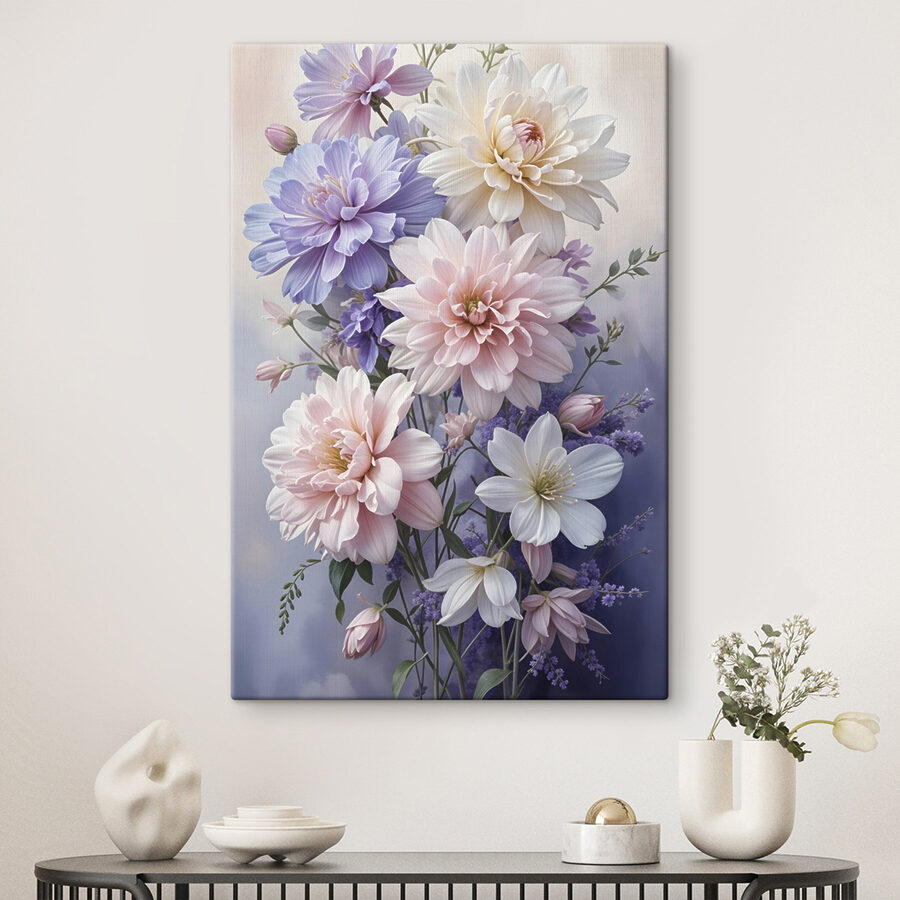 Groupe de fleurs dans un vase