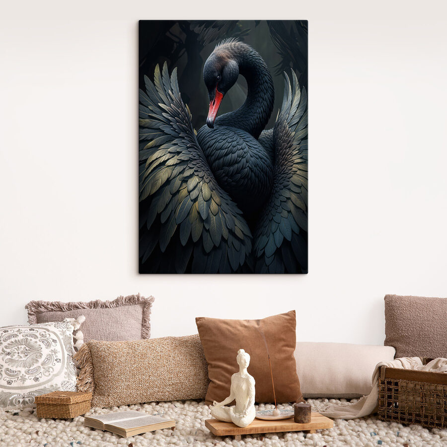 Cygne noir à bec rouge