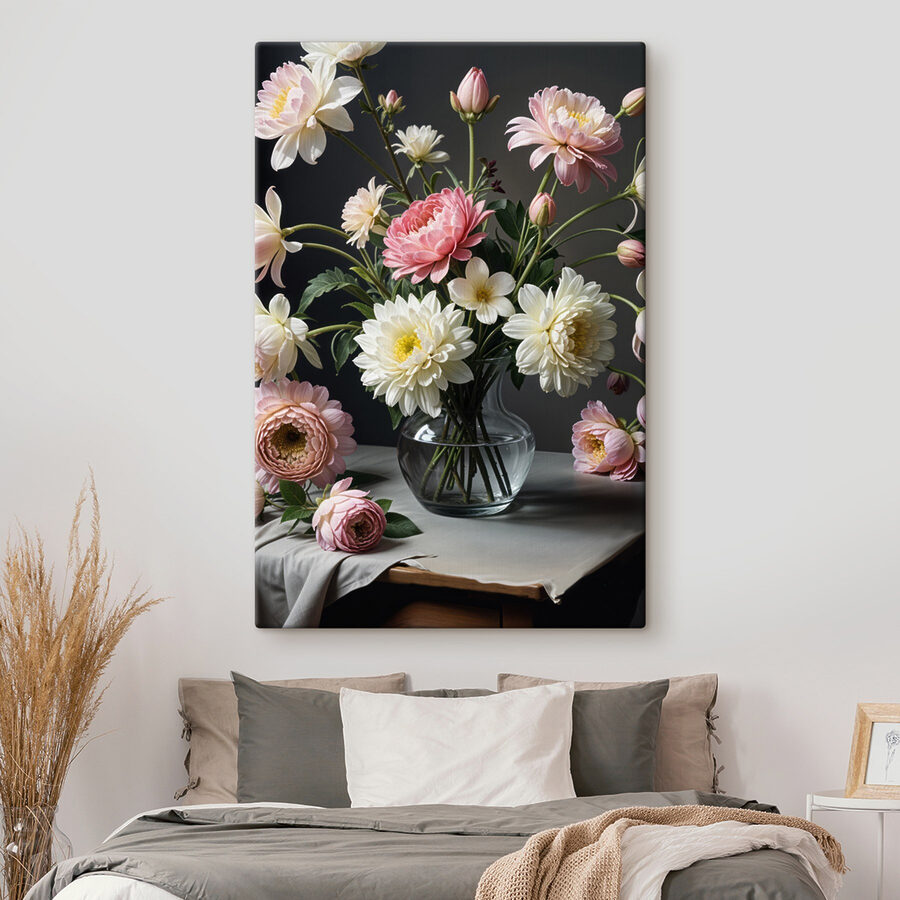 Vase de fleurs sur une table