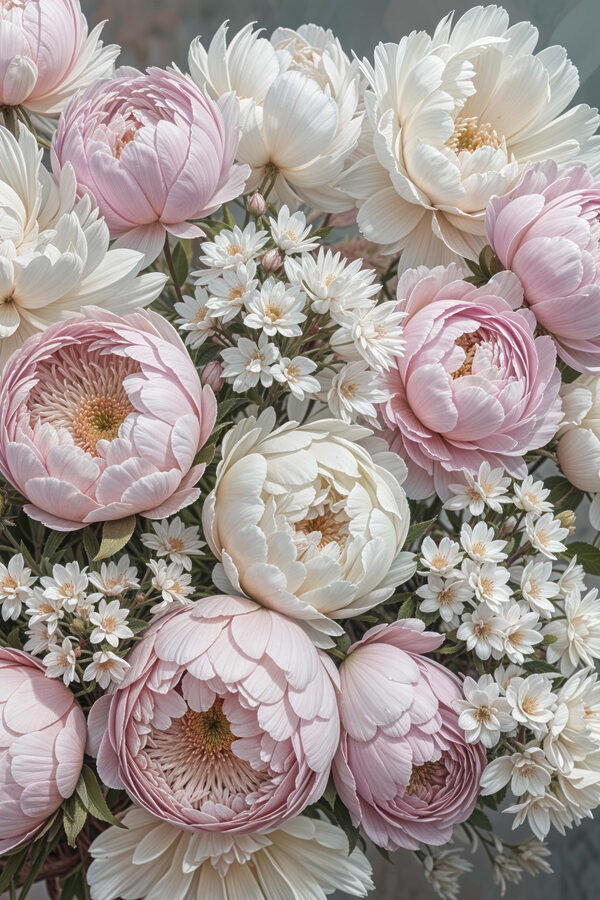 Groupe de fleurs dans un bouquet Groupe de fleurs dans un bouquet