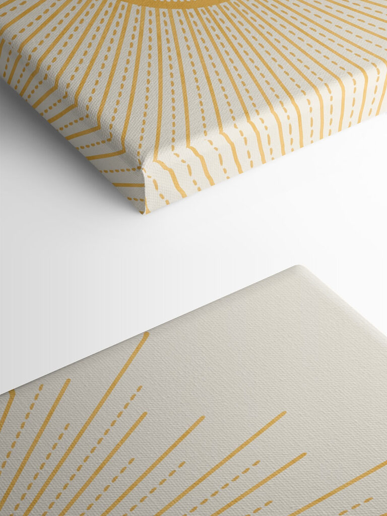 Sun with lines and dots