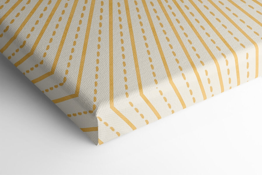 Soleil avec lignes et points