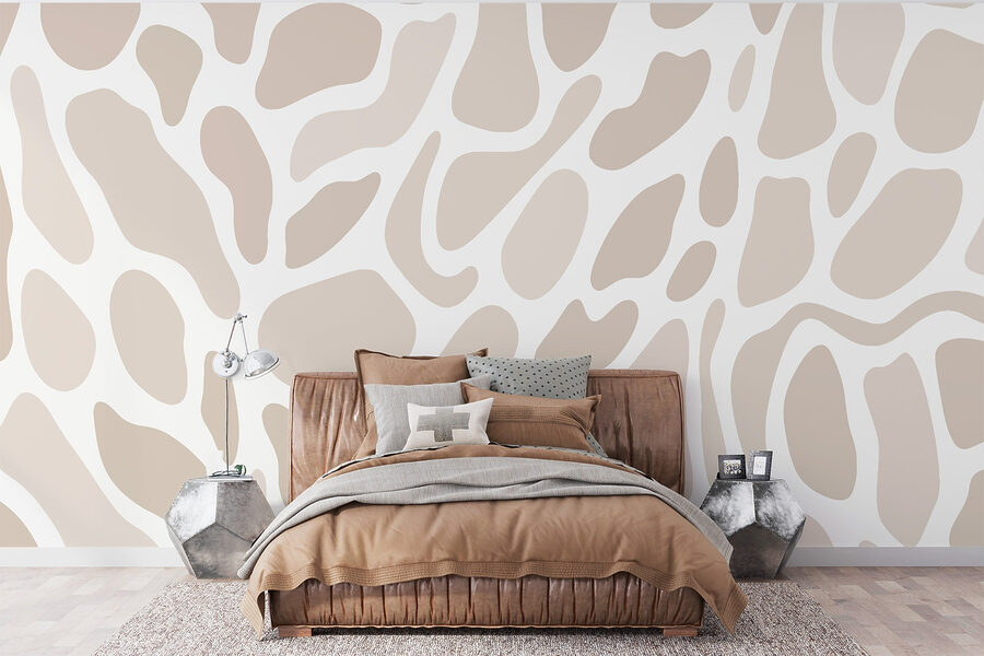 Motif blanc et marron