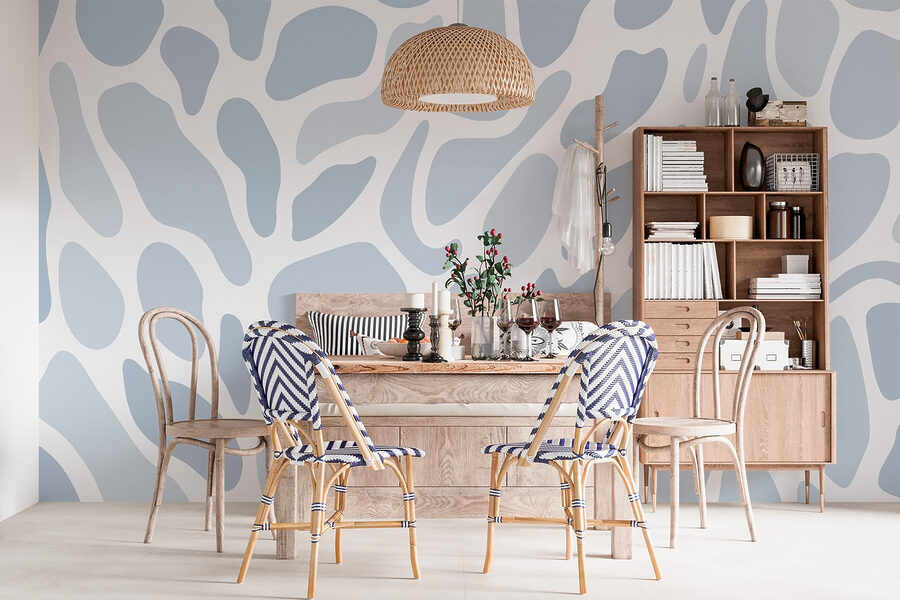 Motif blanc et gris