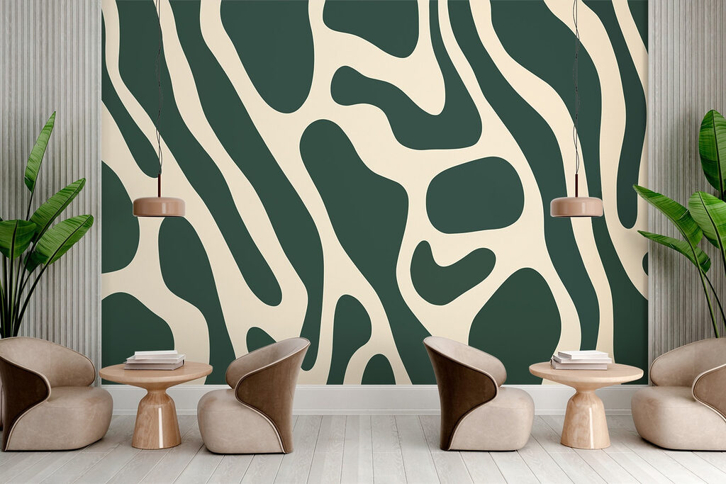 Flowing lines in muted tones