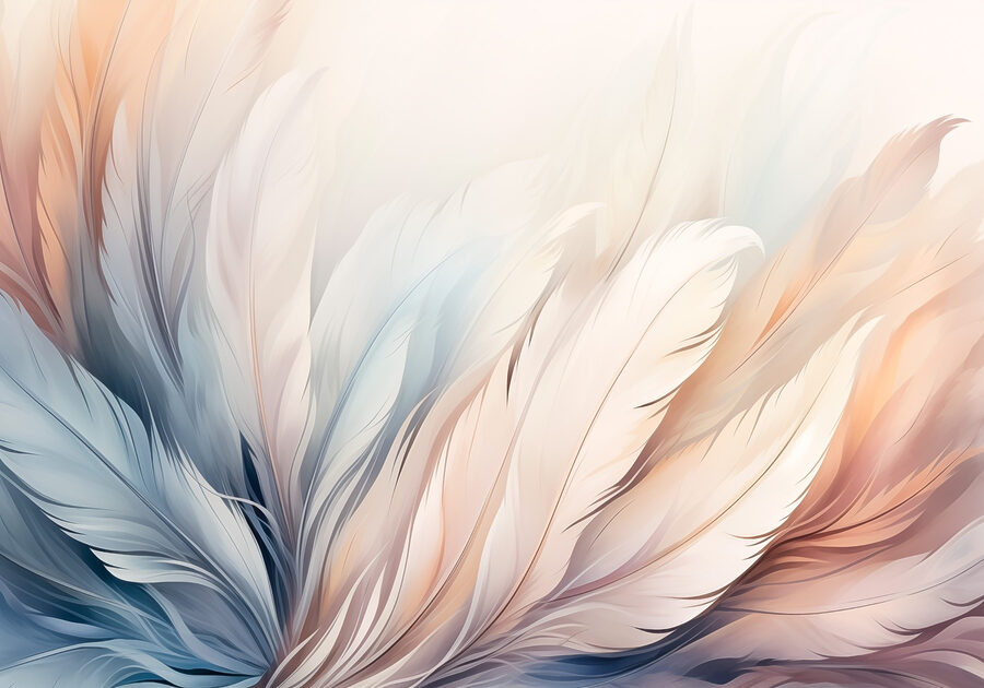 Teintes délicates de textures de plumes douces