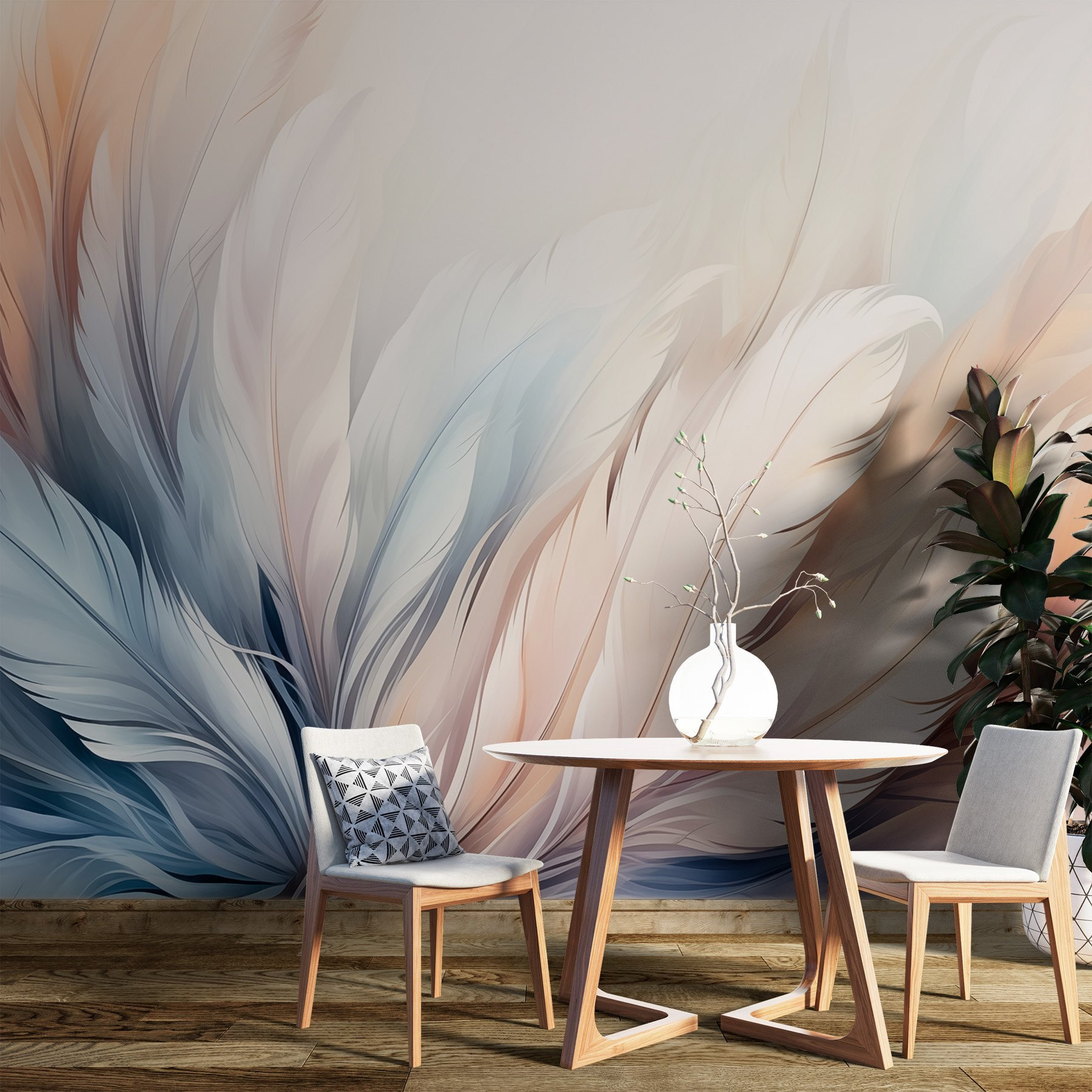 Delicate hues of soft feather textures Delicate hues of soft feather textures