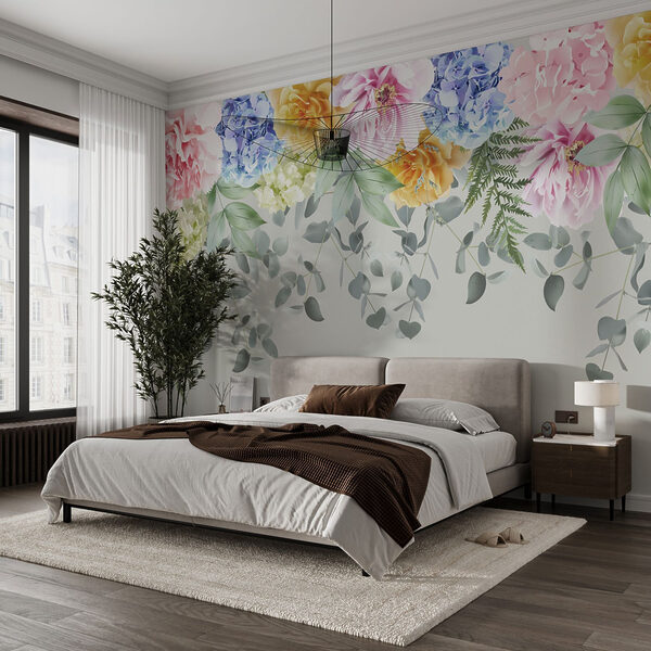 Groupe de fleurs et de feuilles Groupe de fleurs et de feuilles