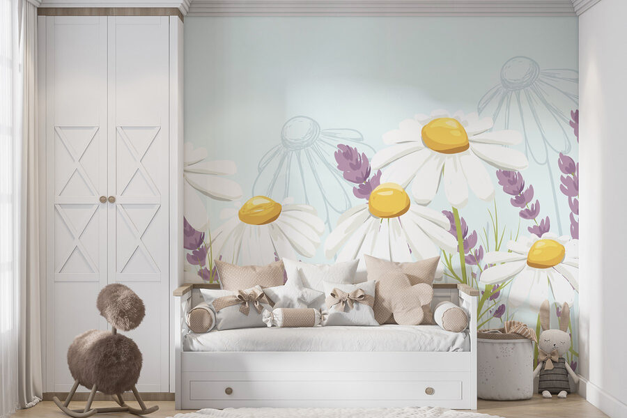 Groupe de fleurs blanches